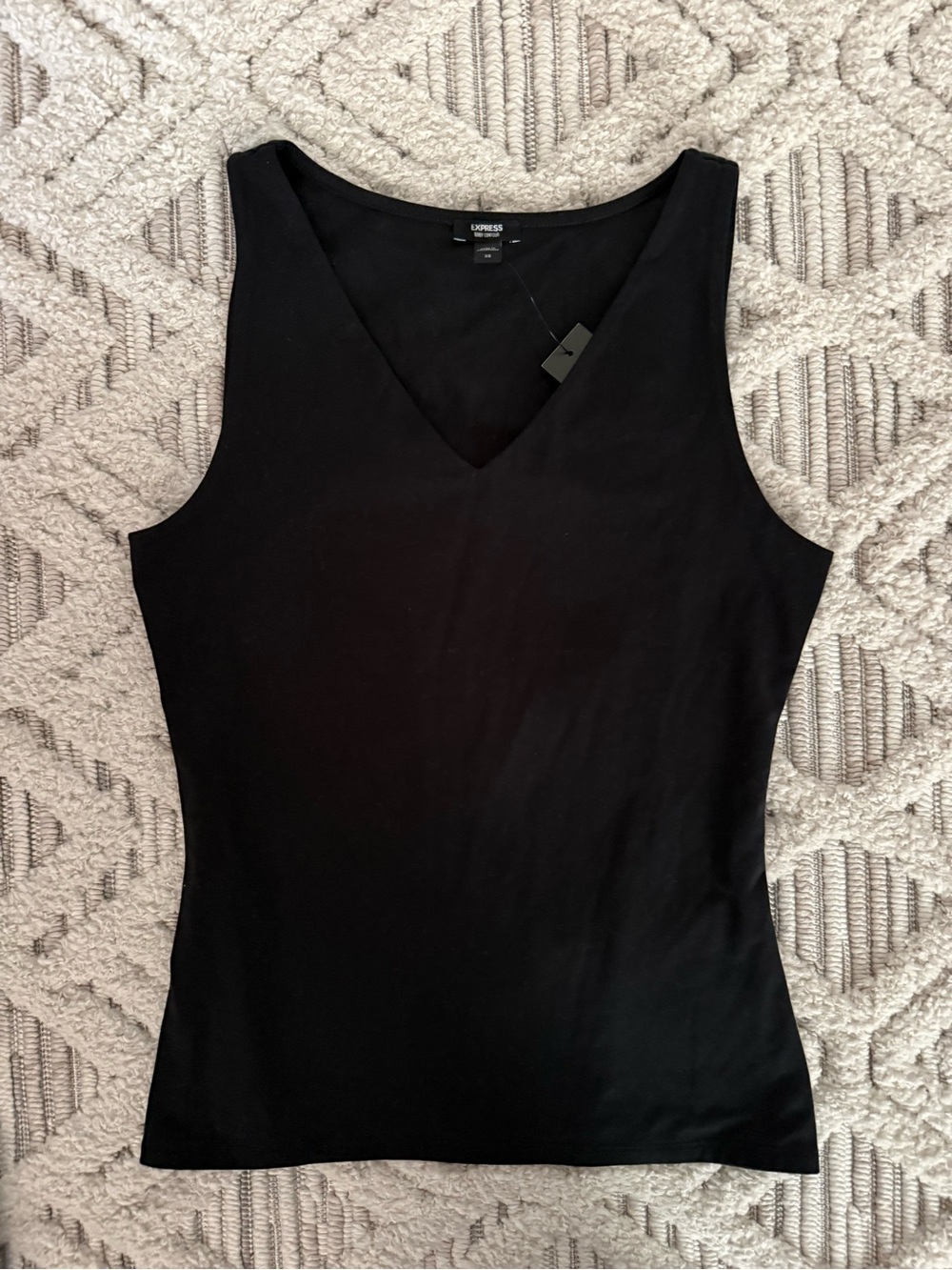 Express Black V-Neck Tank Top